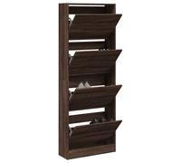 Scarpiera Rovere Marrone 60x21x163,5 cm in Legno Multistrato