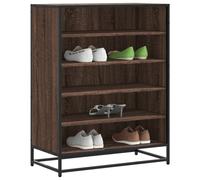 Scarpiera Rovere Marrone 75x38x97,5cm Legno Multistrato Metallo