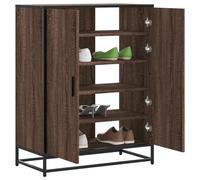 vidaXL Scarpiera Rovere Marrone 75x38x97,5cm Legno Multistrato Metallo, Mobile Porta Scarpe, scarpiera in Legno, mobiletto per Scarpe