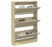 vidaXL Scarpiera Rovere Sonoma 80x21x125,5 cm in legno multistrato