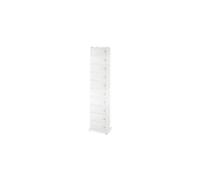 Scarpiera Salvaspazio 10 Ripiani Scaffale Grigio e Bianco-Living-Design-Emporium