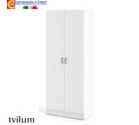 Scarpiera Salvaspazio 2 Ante 5 Ripiani Bianco 69 x 35 x h 170 cm Armadio Moderno