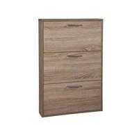 Scarpiera Salvaspazio 3 Ante 9 Paia 65x15x99,6 cm in Truciolare Nobilitato Rovere Sonoma