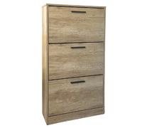 SCARPIERA SALVASPAZIO 3 ANTE MOBILE ARMADIO SLIM LEGNO ROVERE PORTA SCARPE