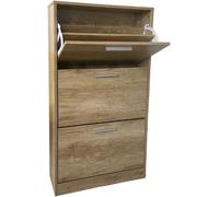 SCARPIERA SALVASPAZIO 3 ANTE MOBILE ARMADIO SLIM LEGNO ROVERE PORTA SCARPE