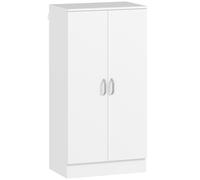 Scarpiera Salvaspazio con 6 Ripiani Regolabili 55x35x108cm in Legno Bianco