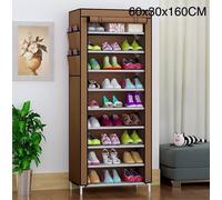 SCARPIERA SALVASPAZIO IN TNT TESSUTO 9 RIPIANI MOBILE PER SCARPE 60X30X160 CM