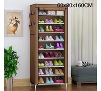SCARPIERA SALVASPAZIO IN TNT TESSUTO 9 RIPIANI MOBILE PER SCARPE 60X30X160 CM