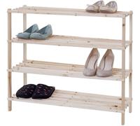 SCARPIERA SALVASPAZIO INGRESSO LEGNO PANCA 4 RIPIANI SCAFFALE MOBILEPORTA SCARPE