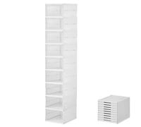 Scarpiera salvaspazio Orga, confezione da 2 pezzi, colore beige, soluzione per riporre oggetti da bagno, scarpiera da parete, perfetta per l'organizzazione della casa e la vita senza disordine