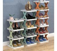 Scarpiera scaffale portaoggetti modulare salvaspazio 6 ripiani 81 x 26 x 24cm