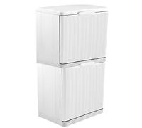Scarpiera salvaspazio Set 2 porta scarpe bianco impilabile Contiene Fino 4 Paia