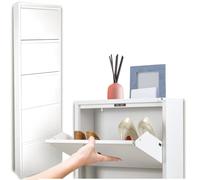 Scarpiera Salvaspazio Slim BIANCA (5 Ante 15 Paia, Nessun Montaggio) Struttura in Metallo resistente (no plastica, tessuto, or legno), per Interni/Esterni, Scarpe/Stivali, Garanzia 15 Anni