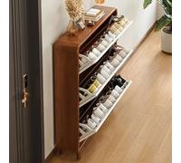 Scarpiera Salvaspazio Slim - Moderno e Indipendente Scarpiere in Legno - Scarpiere di Design Utile in Spazi Ristretti Come Dietro Le Porte, nei Corridoi e negli Angoli,White/1 Tier,L:80cm/31in