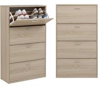 scarpiera salvaspazio verticale in legno con ripiani a ribalta porta scarpe