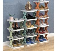 Scarpiera scaffale portaoggetti modulare salvaspazio 6 ripiani 81 x 26 x 24cm