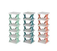SCARPIERA SCAFFALE PORTAOGGETTI MODULARE SALVASPAZIO 6 RIPIANI 81 X 26 X 24 CM