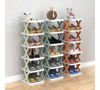 Scarpiera scaffale portaoggetti modulare salvaspazio 6 ripiani 81 x 26 x 24cm
