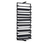 Scarpiera, scaffale verticale multifunzionale, girevole a 360°, soluzione di archiviazione in metallo per armadio, unità salvaspazio per camera da letto piccola