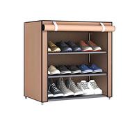 Scarpiera, scarpiera in tessuto non tessuto a 4 livelli, scarpiera pieghevole può contenere fino a 9 paia, scarpiera in metallo con copertura antipolvere, organizer per scarpe per corridoio, camera da