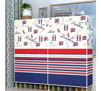 scarpiera, scarpiera per la Polvere in Legno massello a Doppia Fila a 6 Strati, 112x30x125 cm (A4)