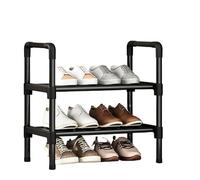 Scarpiera Scarpiera rialzata nera, piccola e semplice, scarpiera multistrato, for ingresso di casa, alloggio in affitto, scaffale for riporre le scarpe nel dormitorio(45x28x45cm)