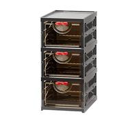 Scarpiera scarpiera tipo cassetti trasparenti, struttura pieghevole e strato regolabile per residenze hotel utilizzare 10.16x13.7x21.42 pollici pieghevole organizer stretto z