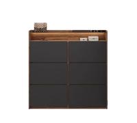 Scarpiera Semplice Scarpiera Ultra Sottile Con Secchio Inclinabile 17 Cm Armadio Di Ingresso Stretto Per Casa, Armadio Da Parete In Noce Integrato Per Appartamenti Piccoli Appartamenti Scarpiera