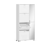 SCARPIERA SLIM HOMCOM IT837-488V00WT - Armadio in MDF Bianco con 2 porte e 4 ripiani