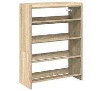 Scarpiera Sonoma Oak 60x25x81 cm | Materiale a base di legno, resistente all'umidità, ripiani per scarpe, facile da montare, per il corridoio