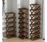 Scarpiera sottile a 10 ripiani in legno, per risparmiare la quantità di Vea, per corridoio, soggiorno e armadio, espositore per calzature ed efficiente Sto Solut
