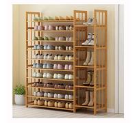 Scarpiera sottile in legno con 10/11 livelli, multifunzione, per ingresso e soggiorno, design salvaspazio, perfetta per grandi collezioni di scarpe