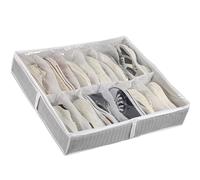 Scarpiera sotto il letto,Scarpiera sotto il letto - Contenitore pieghevole per scarpe | Organizzatore per riporre le scarpe, cestino portascarpe con coperchio, maniglie, può contenere f