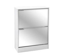 SCARPIERA SPECCHIO SLIM 2 ANTE DOPPIA SALVASPAZIO MODERNA LEGNO BIANCA H806324