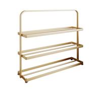 Scarpiera stretta a 3 ripiani, per ingresso verticale, per corridoi e camere da letto, design salvaspazio (oro, 56 x 65 cm), ideale per piccoli spazi