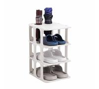 Scarpiera stretta bianca con portaombrelli, alta espandibile, multi strato, per ingresso, design sottile per risparmiare spazio