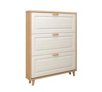 Scarpiera stretta con 3 ante salvaspazio per ingresso e soggiorno, 117 x 70 x 17 cm, elegante e funzionale!
