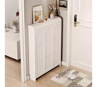 Scarpiera stretta con 3 cassetti ribaltabili, organizer salvaspazio per ingresso e corridoio