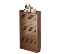 Scarpiera stretta in bambù a 2/3 ante, salvaspazio, alta e sottile, per corridoio, camera da letto e ingresso, larghezza 17 cm, mobile elegante e funzionale