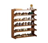 Scarpiera stretta in legno, compatta, salvaspazio, grande capacità di archiviazione, apertura all'ingresso, marrone, 70 x 20 x 83 cm, per corridoio e fango