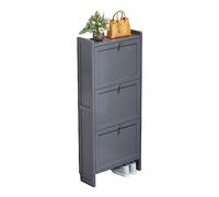 Scarpiera stretta in rattan, organizer in legno con gambe in metallo, elegante scarpiera per ingresso e camera da letto, design moderno, soluzione salvaspazio