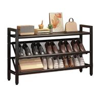 Scarpiera Stretta Inclinata Salvaspazio, Scaffale Scarpe Sottile Indipendente for Piccoli Spazi e Angoli, Robusto Portascarpe In Acciaio for Ingresso Corridoio Dietro Porte E Armadio(Black,90x19x65cm)