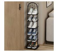 Scarpiera Stretta, Scarpiera Alta Scarpiera Autoportante Scarpiera Sottile in Metallo A Forma di Orecchio di Gatto Organizer per Scarpe Verticale per Corridoio All'aperto(Size:6 Layers,Color:Nero)