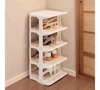 Scarpiera Stretto, 4 Ripiani per Ingresso e Piccoli Spazi, Organizzatore Scarpe senza Assemblaggio con Grande Capienza, per Stivali e Tutte le Scarpe(White,2-Tier)