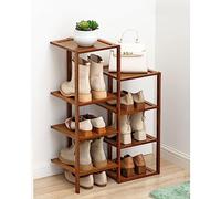 Scarpiera, supporto portatile a doppia fila a 8 ripiani per ingresso, corridoio e armadio, design resistente e stabile, 52 x 25 x 73 cm