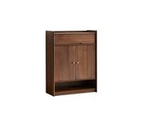 Scarpiera Tavolo da Ingresso in Noce 78x35x103 cm, Semplice mobiletto portaoggetti in Legno massello di Grande capacità for Il Soggiorno, portascarpe Scarpiera Ingresso