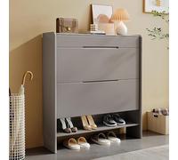 Scarpiera Ultra Sottile, Scarpiera Armadio Portaoggetti Corridoio, Secchio Ribaltabile Autoportante Armadietto Porta Scarpe, Scarpiera Moderna Sottile Nascosta, (Size:100x25x115cm,Color:Grigio chiaro)