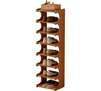 Scarpiera verticale a 5/6/7/8 livelli, scarpiera alta e stretta per piccoli spazi, spazio di archiviazione salvaspazio, impilabile gratuitamente, per ingresso, armadio, angolo, porta 5-Tier
