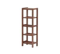 Scarpiera verticale a 5 ripiani in legno massello, per interni, per ingresso, corridoio e soggiorno, design compatto ed elegante, per pantofole, stivali e scarpe da ginnastica, larghezza 24,1 cm