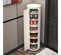 Scarpiera verticale a 6/7/8 ripiani, salvaspazio, per corridoio, camera da letto e ingresso, 32 x 90 cm, design rotante per un facile accesso